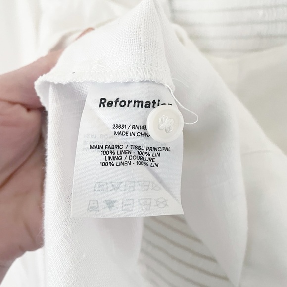 Reformation White Puff Sleeve Top - Picture 16 of 16